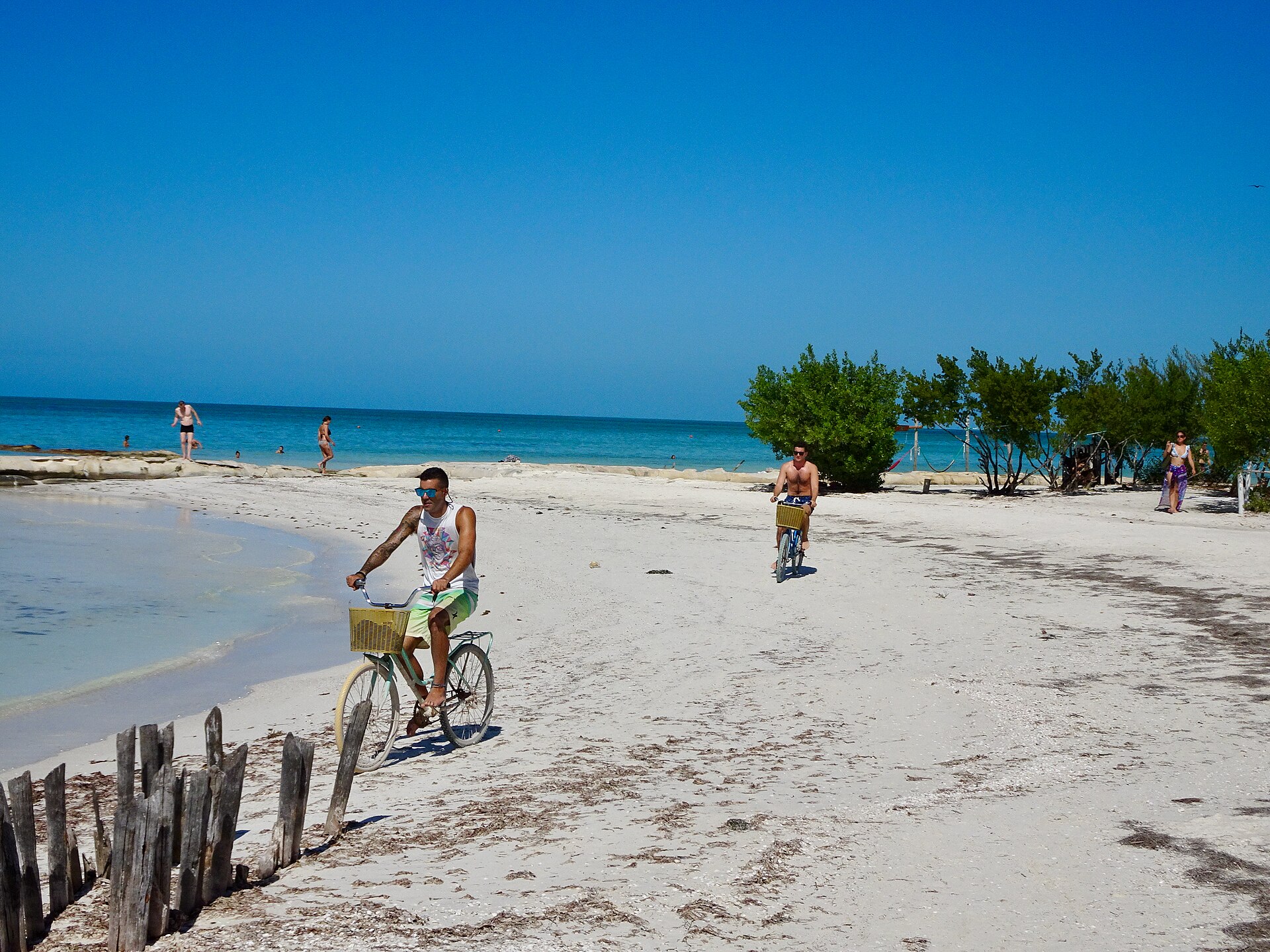 A beach on Isla Holbox